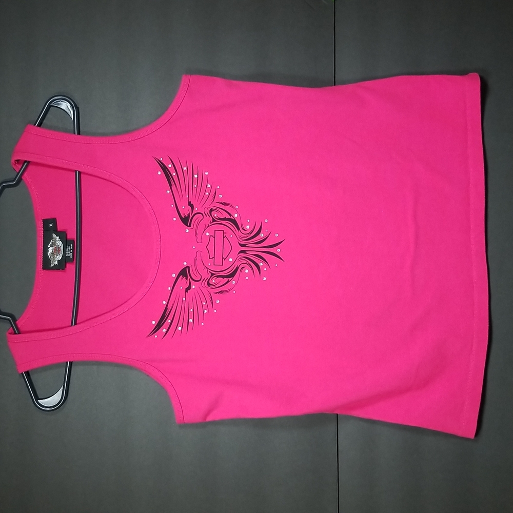 Harley-Davidson womens pink tank top.